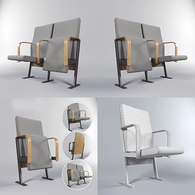 Modern single chair conference room folding chair 3d model Modern single chair conference room folding chair 3d model