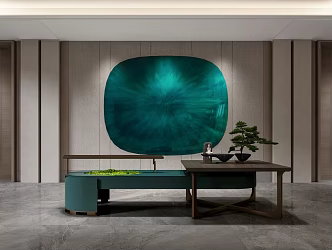 Decorative table front desk 3d model