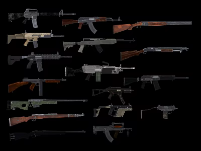 Firearms Modern Gun Game 3d model Firearms Modern Gun Game 3d model