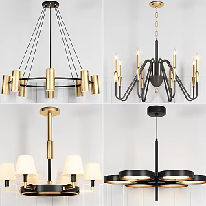 Post-modern chandelier 3d model