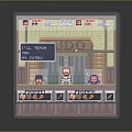 Pixel Art Judo Dojo Scenery In Cube Display With Arcade Style Elements