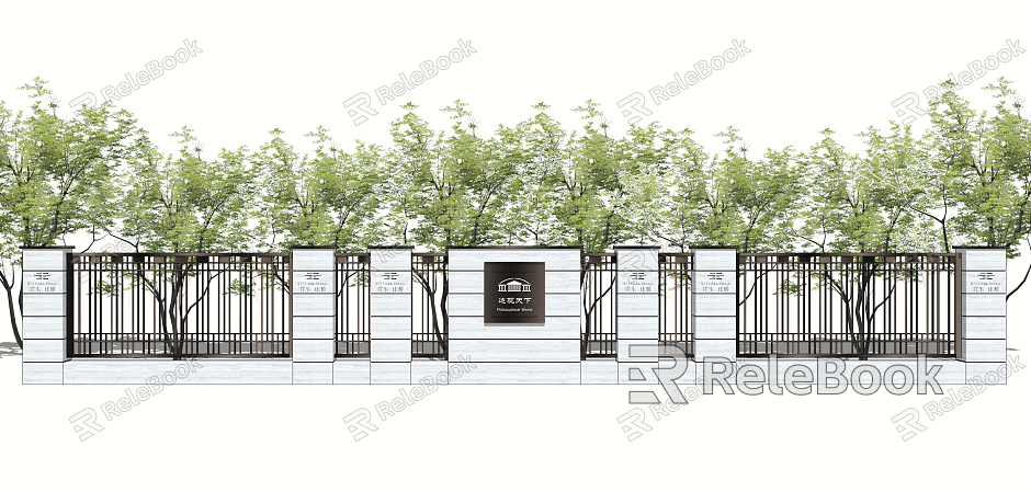 Modern Wall Residential Quarter Wall New Asian Iron Fence Railing Wall model