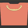 Functional Pink Square Storage Box With Gold Handle And Decorative Trim For Home Organization