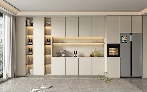 Modern Wine Cabinet Sideboard 3d model