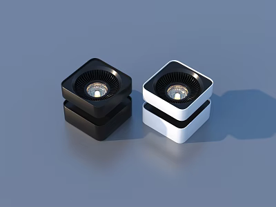 Modern Black and White Downlights Spotlights with Sleek Contemporary Design for Home Lighting 3d model