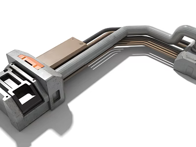 Durable Industrial Equipment With Metal Structural Pipes And Mechanical Connections 3d model