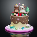 Wedding Cake Modern Cake Celebration Cake 3d model