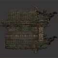 Traditional Chinese Ancient Multi Layered Building With Curved Eaves And Tile Roof Design
