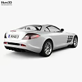 Silver Mercedes Benz SLR Sports Car With Sleek Body Design