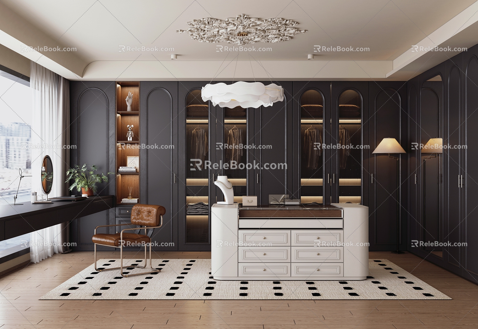 French Cloakroom 3d model