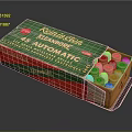 Remington 45 Automatic Ammunition Box With Bullets And Green Red Packaging 3d model