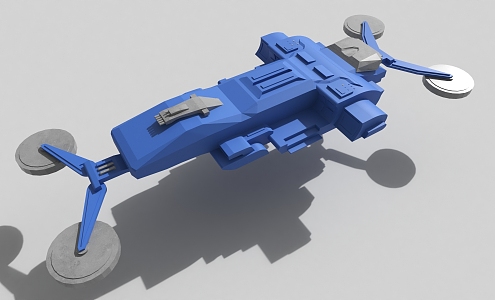 modern spaceship 3d model