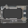 Futuristic Tech Inspired TV Featuring Metallic Frame And Emergency Blue Indicator Lights