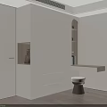 Modern White Wardrobe Interior with Open Shelves Vanity Table and LED Lighting