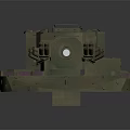 Military Artillery Weapon With Extended Barrel Turret And Metal Structure Design