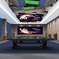 Style Billiards Room Technology Billiards Room Billiards Room Box Billiards Sports 3d model