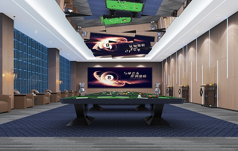 Style Billiards Room Technology Billiards Room Billiards Room Box Billiards Sports 3d model