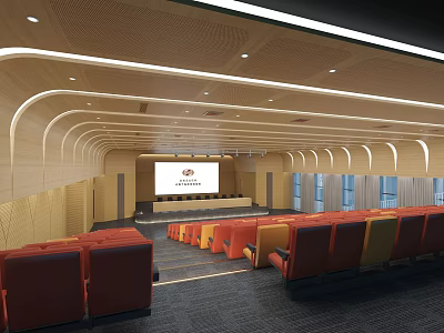 Modern Conference Hall Report Hall 3d model