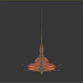 Mythical Fantasy Game Movie Character With Red Spiked Wings And Long Tail