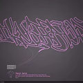 Pink Graffiti Style Neon Lamp Decorative Lighting For Wall Art Design
