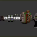 Industrial Mechanical Equipment Cross Section With Gears Shaft Handle And Metal Components