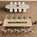 Simple long conference table 3d model