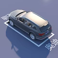 Audi Dark Gray SUV Car Showcase In Brand Parking Area With Logo Mark