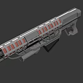 Futuristic Sci Fi Weapon With Intricate Metal Structure And Ergonomic Grip Design