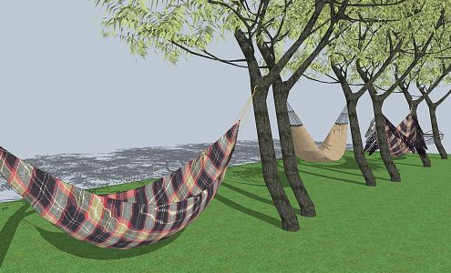 Modern Hammock Leisure Bed Hammock Chair Swing Outdoor Leisure Seat Rattan Chair Rocking Chair 3d model