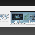 Exhibition Hall Display With World Map City Model Digital Screen And Photo Wall