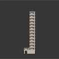 Modern High Rise Office Building With Multiple Floors And Low Rise Base