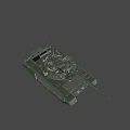 Modern Military Main Battle Tank With Turret Main Gun Tracks And Armor Plating
