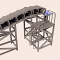 Industrial Conveyor Belt System With Stainless Steel Frame And Transport Mechanism