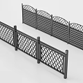 Black Metal Railings With Lattice Design And Arched Top For Outdoor Use