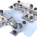 Durable Stainless Steel Cabinet Hinges With Secure Screw Fixing For Furniture Hardware
