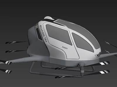 Smart Machine Drone With Rotors Modern Cockpit And Intelligent Design Features 3d model