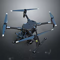Advanced Professional Drone With Sturdy Frame Multiple Propellers And Camera Gear