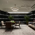 Luxurious Modern Billiard Room Interior With Green Felt Table Bar Counter And Decorative Lighting