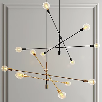 Modern Chandelier Mobile Chandelier Large Chandelier Glass 3d model