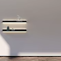 Modern wall shelf minimalist shelf 3d model