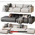 Double sofa Multi-person sofa Corner sofa 3d model