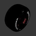 Sleek Car Performance Wheel With Dunlop 588 Tire Black Rim And Red Accent