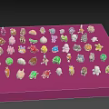 Colorful Assorted Stuffed Toys Collection With Various Cute Animal And Character Designs