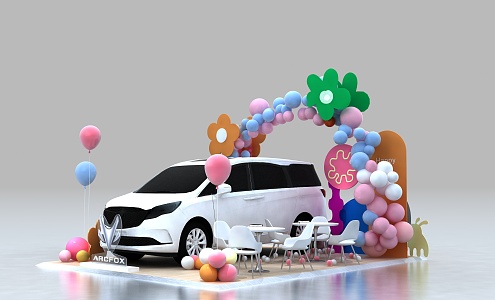 Car Booth 3d model