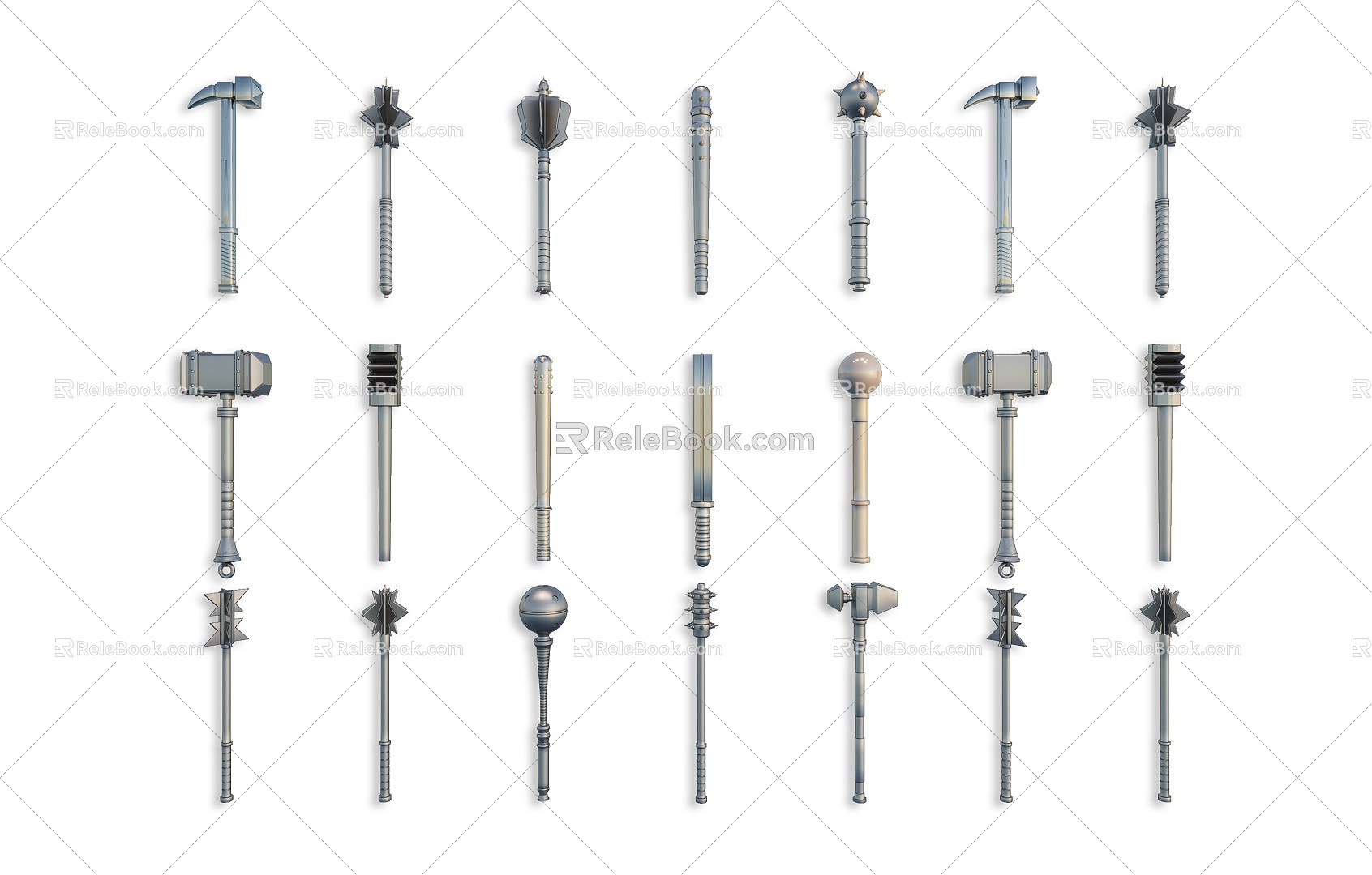 Modern mace cold weapon weapon weapon Thor's hammer weapon toy weapon weapon ancient weapon weapon weapon 3d model