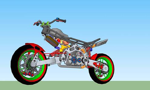 Modern Motorcycle 3d model