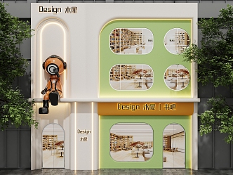 Modern Door Head Book Bar Door Head Education Space Door Head 3d model