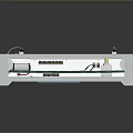 Mechanical Industrial Conveyor System With White Frame Green Belt And Yellow Control Components