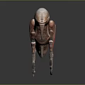 Sci Fi Fantasy Game Movie Character With Exoskeleton Segmented Body And Spiked Appendages