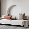 Modern double sofa multiplayer sofa 3d model